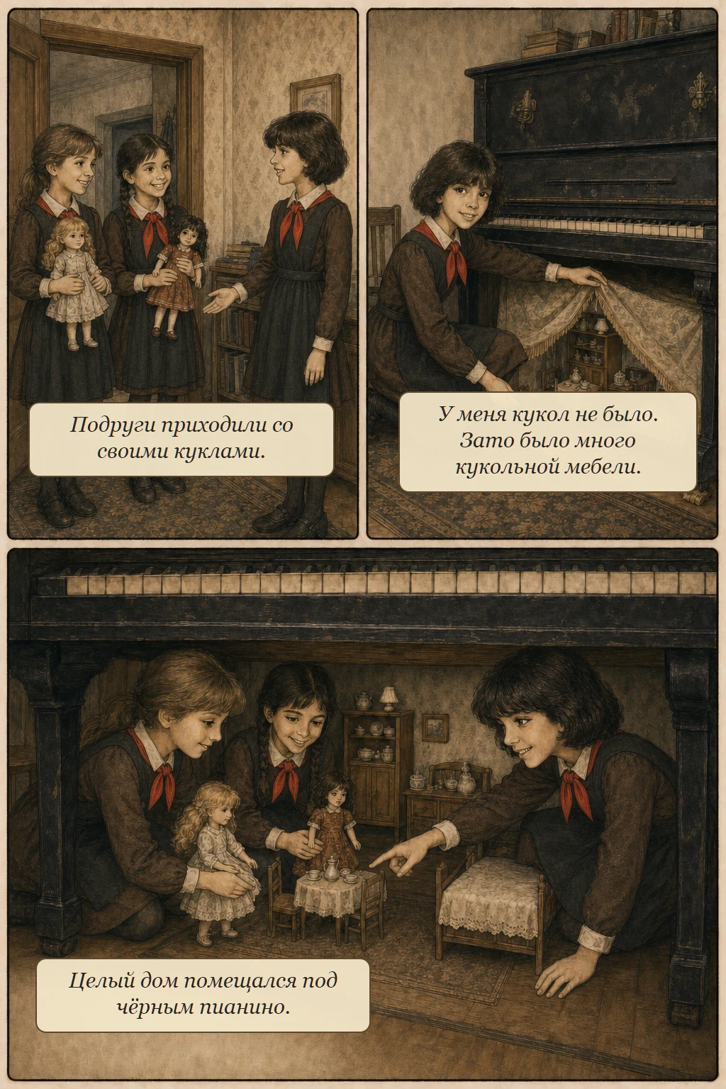 Комикс «Под пианино», страница 2 из 4
